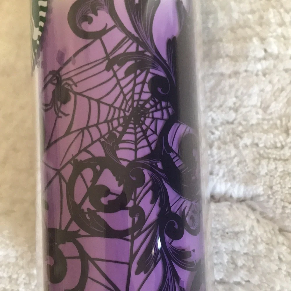 🎃🎃🎃Halloween Starbucks Cat & Spiders HTF Tumbler which glows in t…